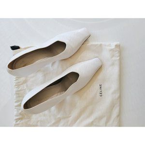 Celine White Leather Pumps ♥